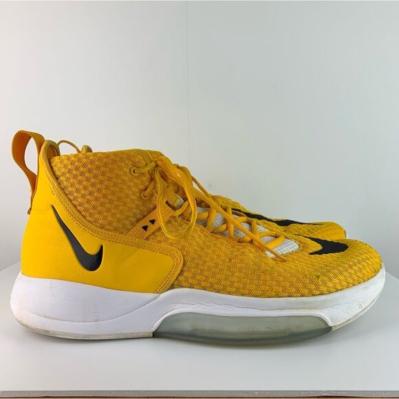 Nike men’s Yellow Zoom Rize TB 'University Gold' hi top basketball shoes size 14 - Picture 1 of 12